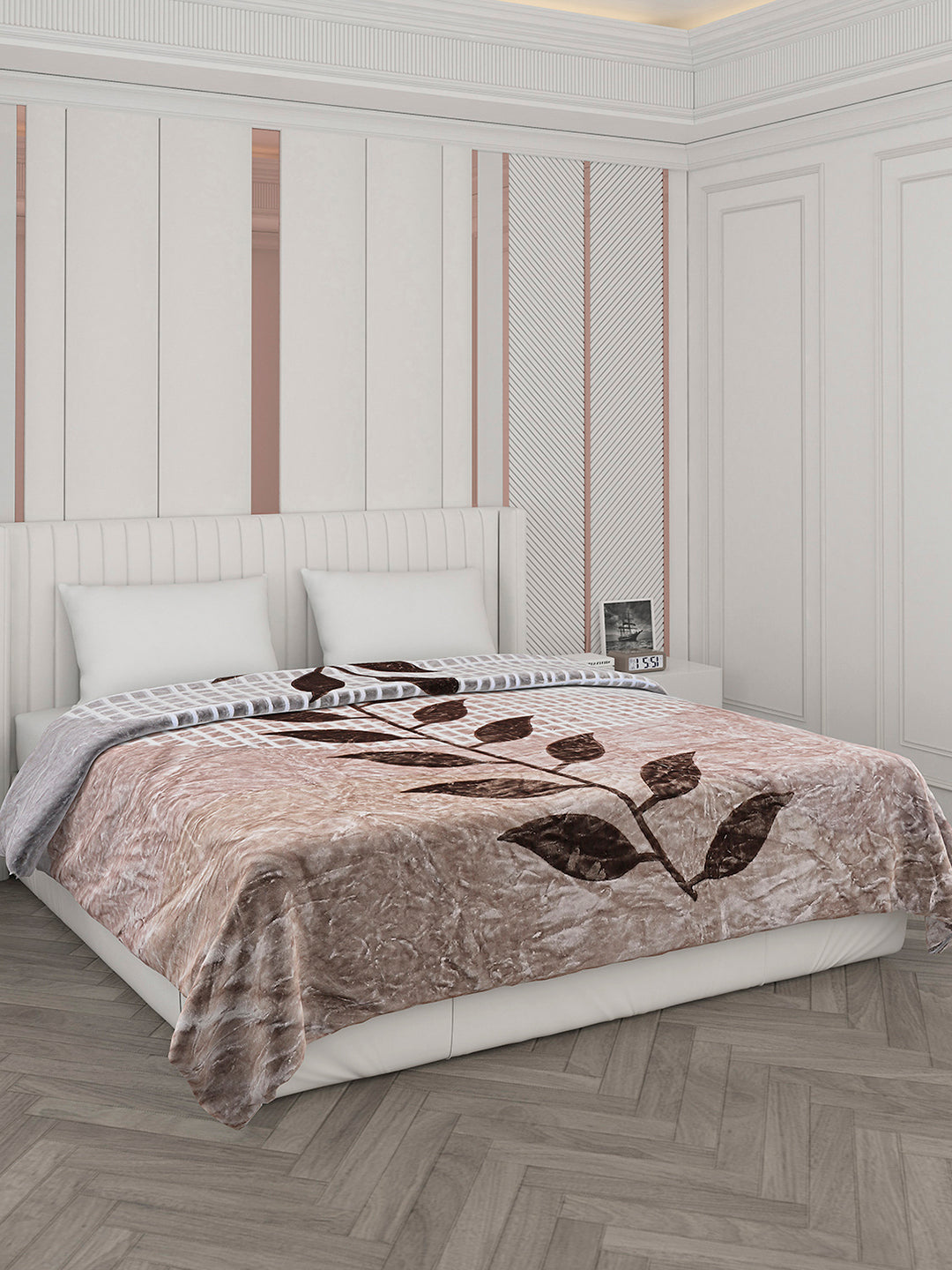 Printed Double Bed 596 GSM Blanket Samuel 2 Ply (Weight 3.15 kg)