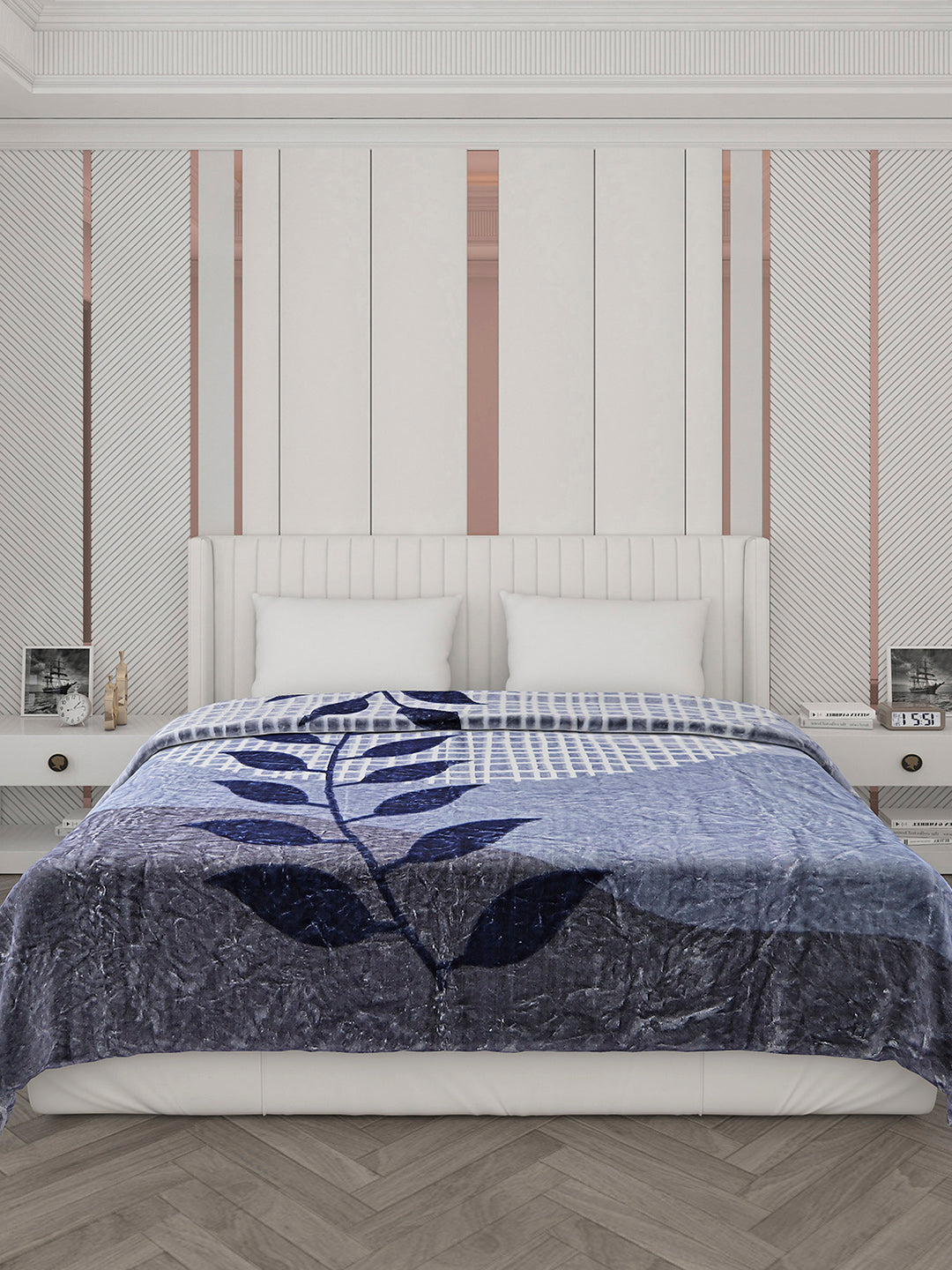 Printed Double Bed 596 GSM Blanket Samuel 2 Ply (Weight 3.15 kg)