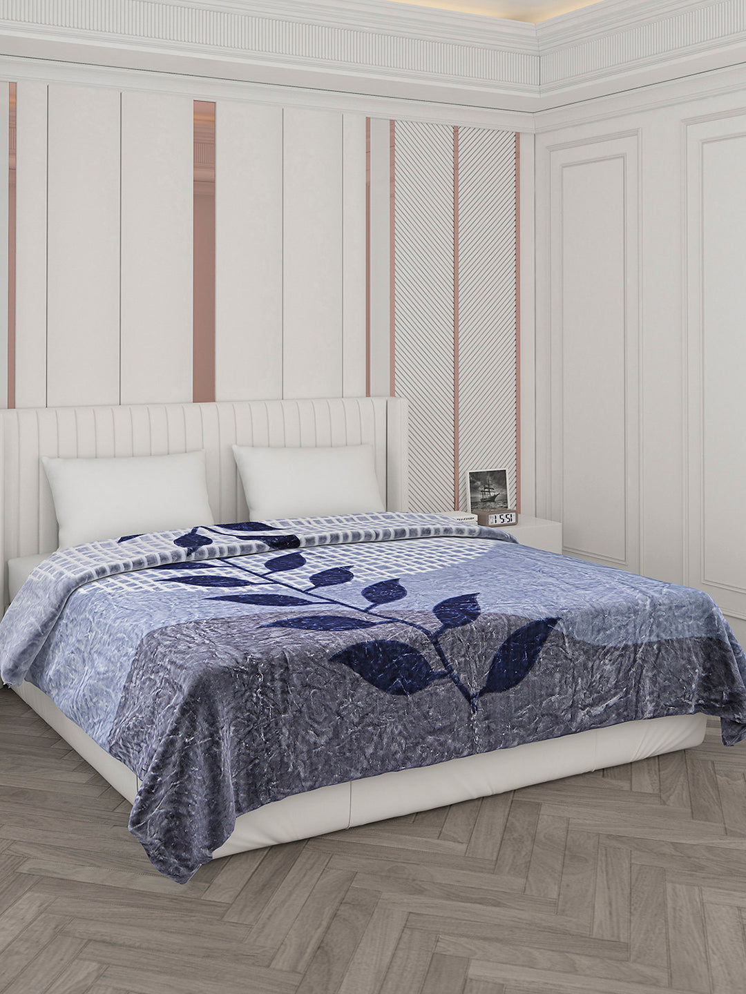 Printed Double Bed 596 GSM Blanket Samuel 2 Ply (Weight 3.15 kg)