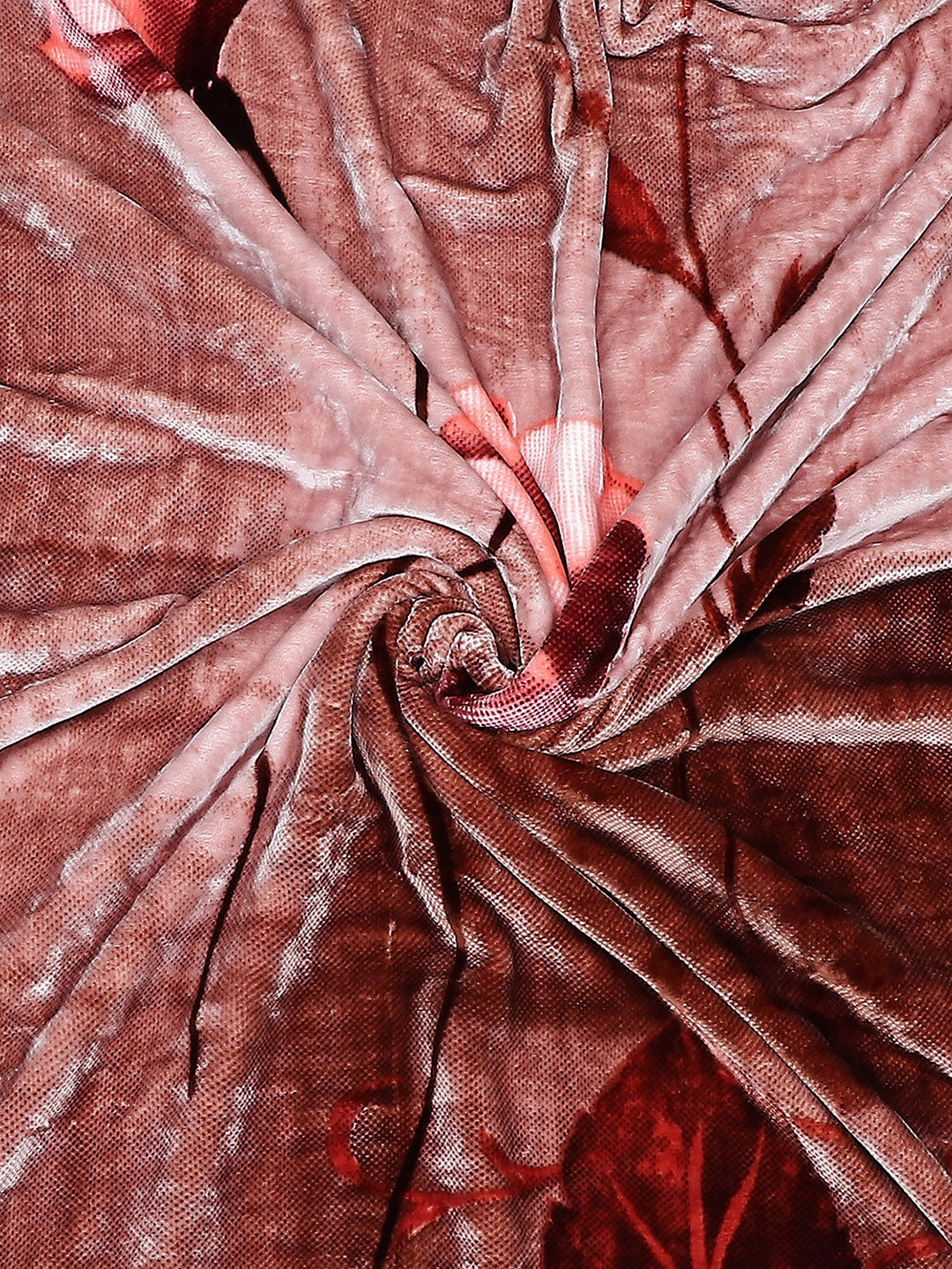 Printed Double Bed 795 GSM Blanket Scarlet 2 Ply (Weight 4.2 kg)