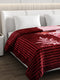 Printed Double Bed 795 GSM Blanket Scarlet 2 Ply (Weight 4.2 kg)