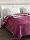 Printed Double Bed 795 GSM Blanket Scarlet 2 Ply (Weight 4.2 kg)
