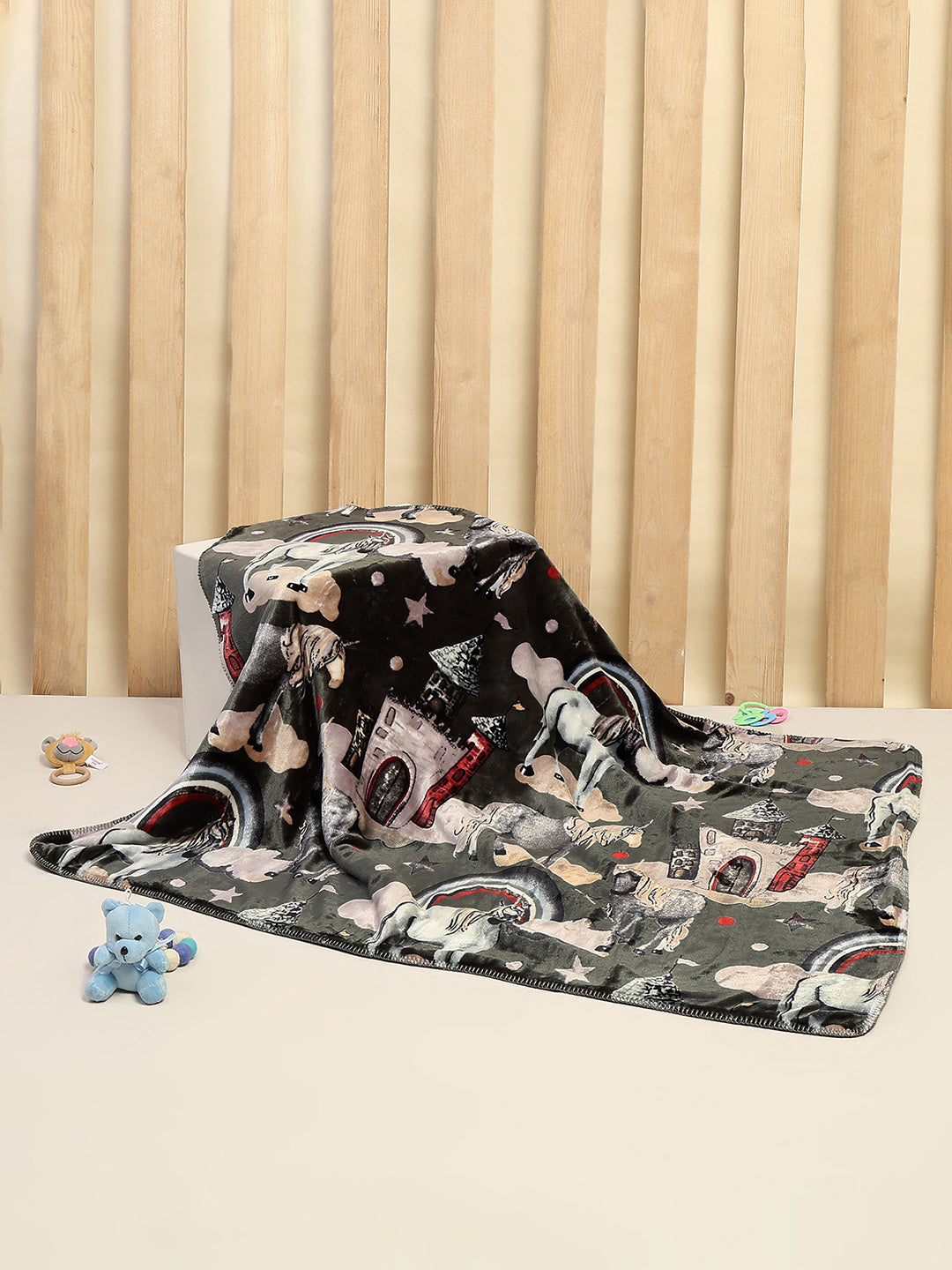 Printed Baby Blanket 2 Ply, 519 GSM, Weight 0.8 kg (Sherlock)