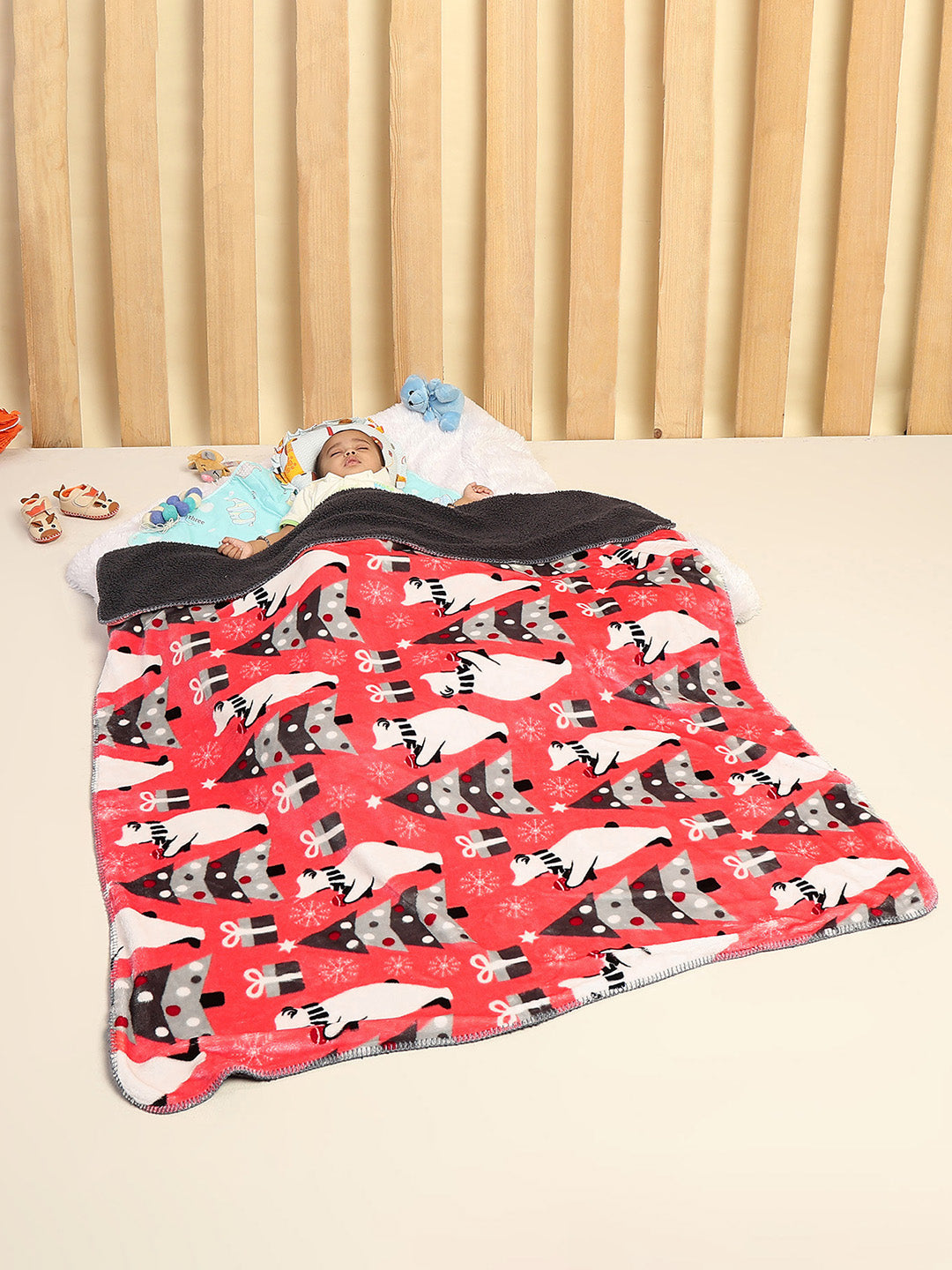 Printed Baby Blanket 2 Ply, 519 GSM, Weight 0.8 kg (Sherlock)