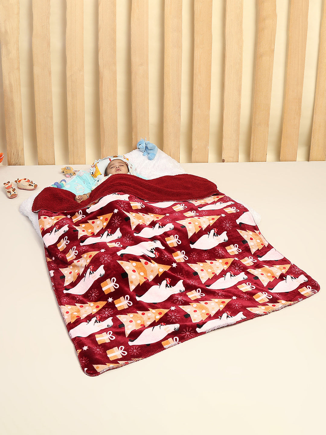 Printed Baby Blanket 2 Ply, 519 GSM, Weight 0.8 kg (Sherlock)