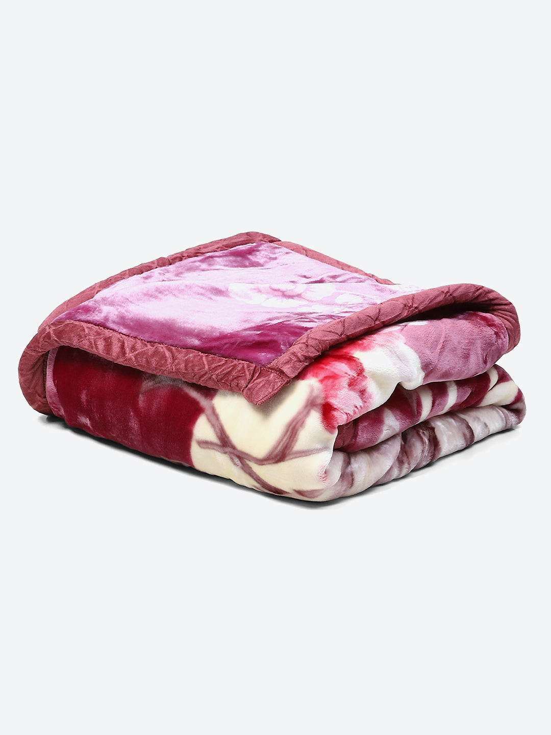 Floral Print Single Bed 852 GSM Blanket for Heavy Winter -2 Ply (Weight 3 kg)
