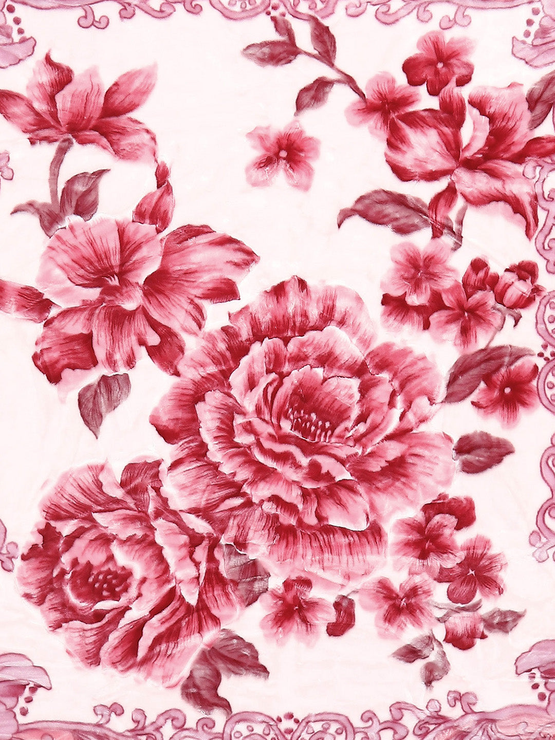 Floral Print Single Bed 852 GSM Blanket for Heavy Winter -2 Ply (Weight 3 kg)