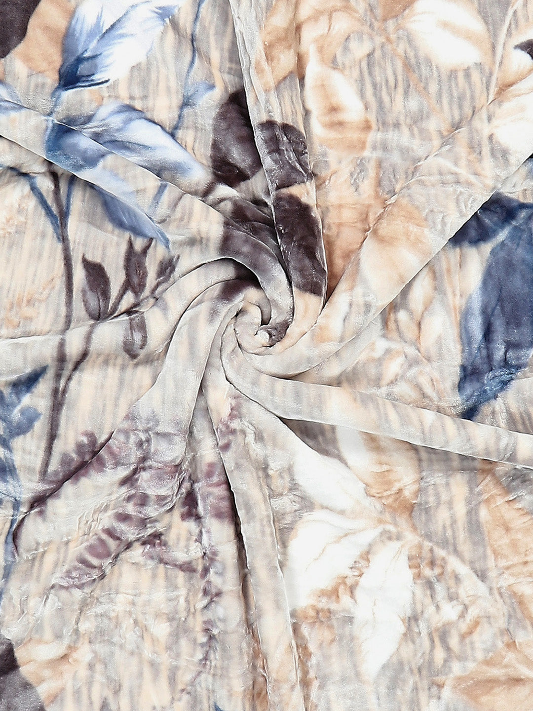 Floral Print Single Bed 852 GSM Blanket for Heavy Winter -2 Ply (Weight 3 kg)