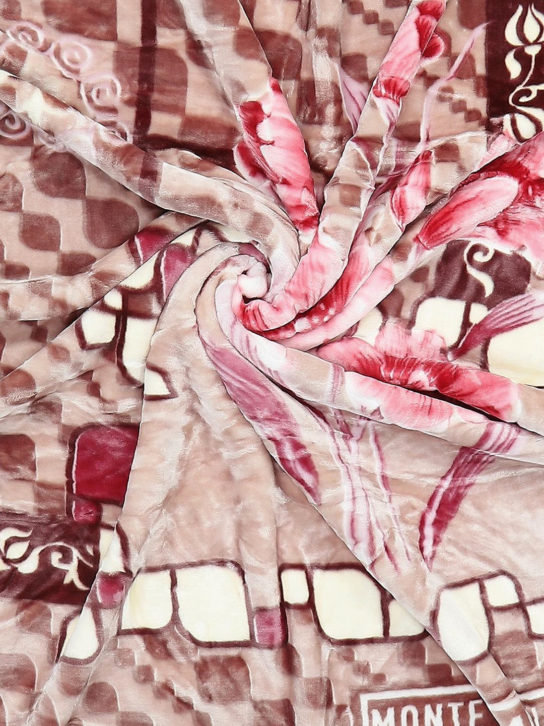 Floral Print Single Bed 852 GSM Blanket for Heavy Winter -2 Ply (Weight 3 kg)