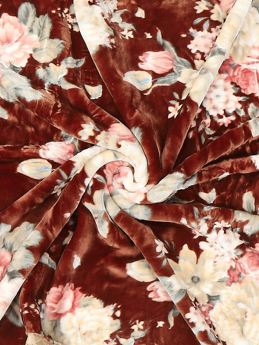 Floral Print Single Bed 852 GSM Blanket for Heavy Winter -2 Ply (Weight 3 kg)