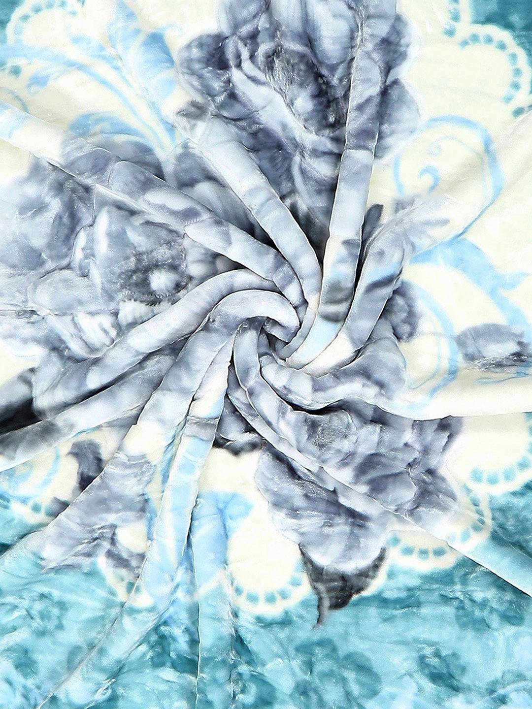 Floral Print Single Bed 852 GSM Blanket for Heavy Winter -2 Ply (Weight 3 kg)