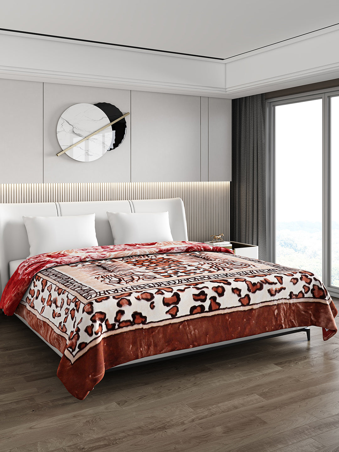 Printed Double Bed Reversible Blanket 2 Ply, 757 GSM, 4 kg (Super Star)