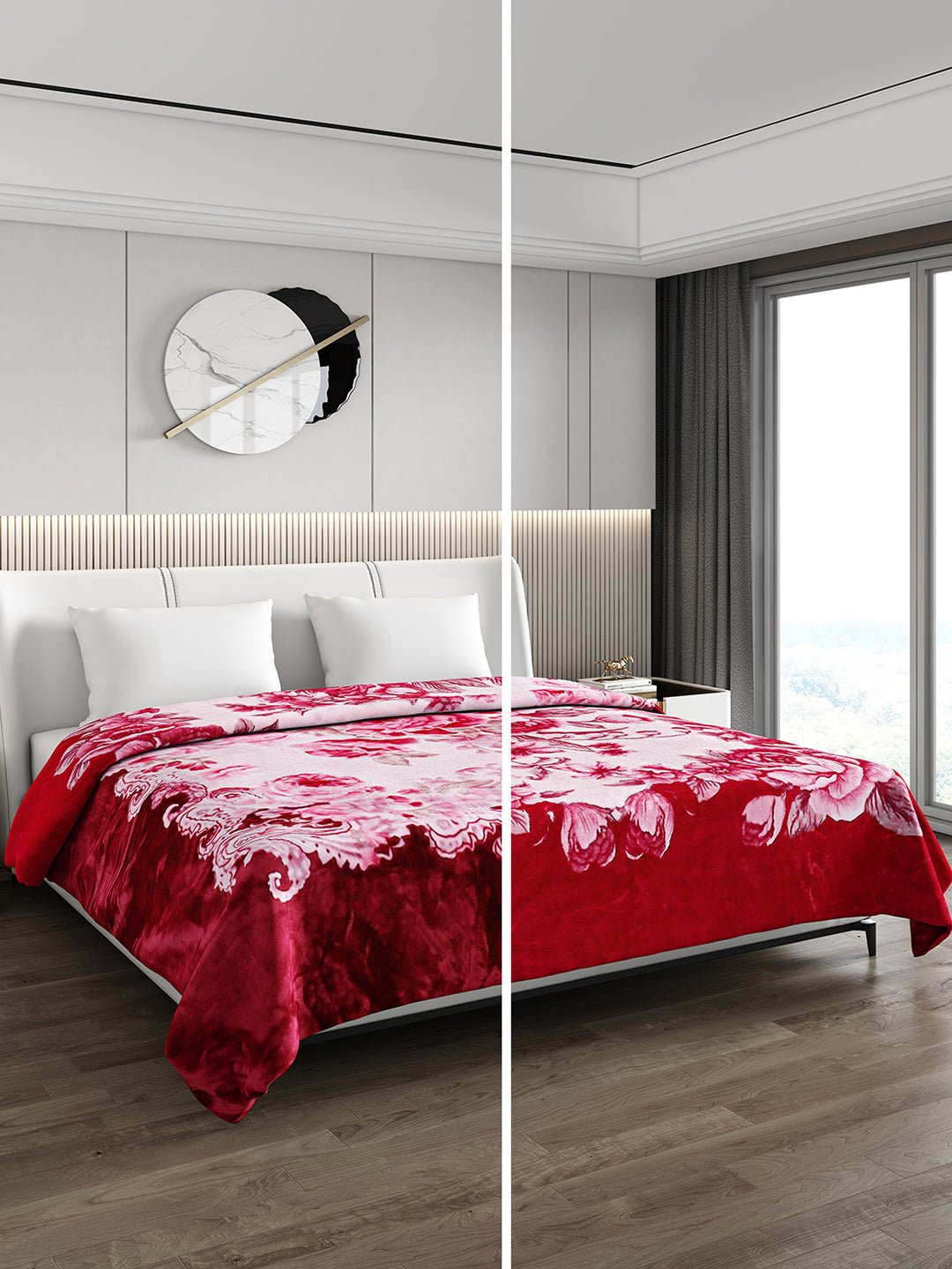 Printed Double Bed Reversible Blanket 2 Ply, 757 GSM, 4 kg (Super Star)