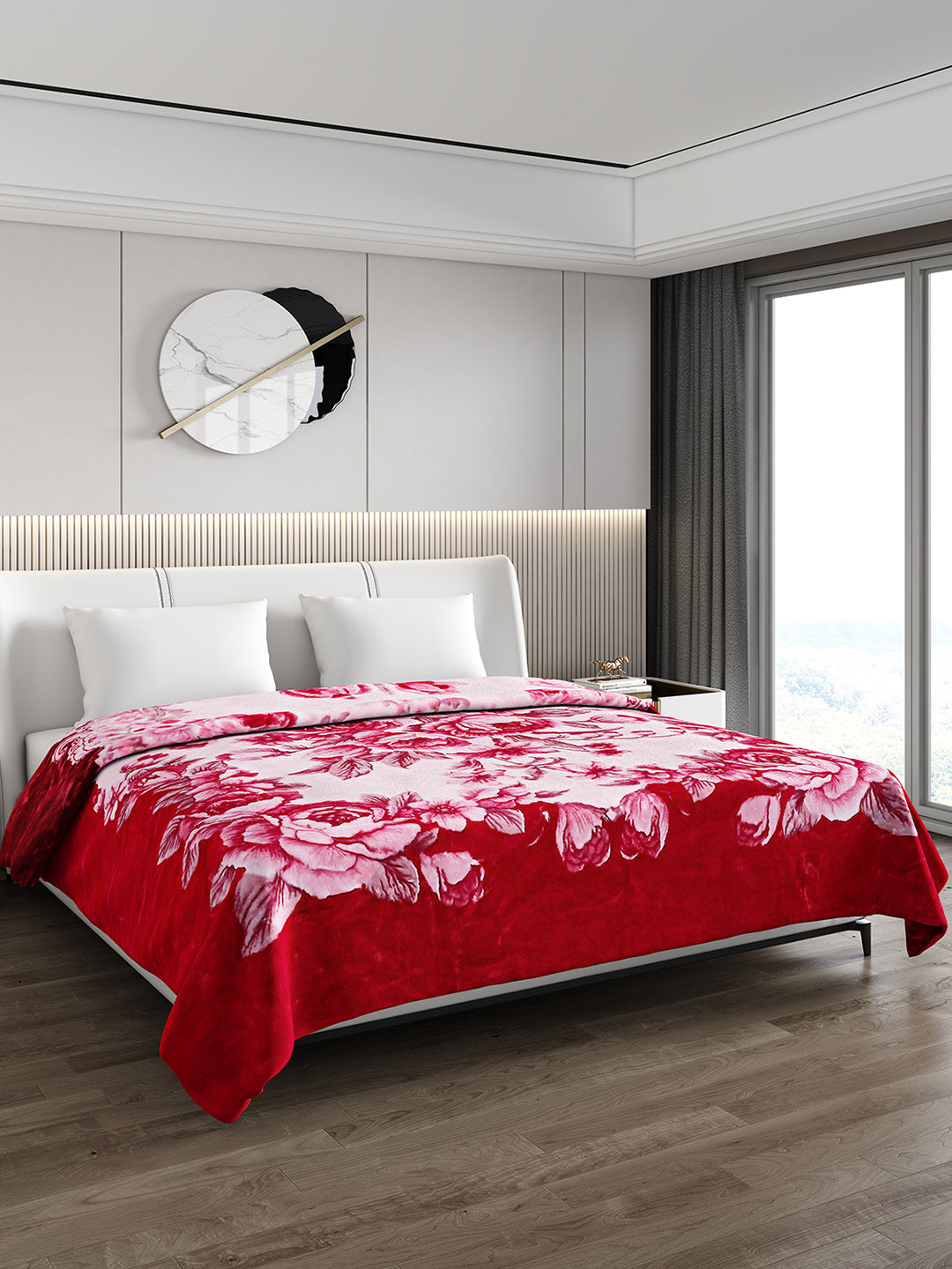 Printed Double Bed Reversible Blanket 2 Ply, 757 GSM, 4 kg (Super Star)