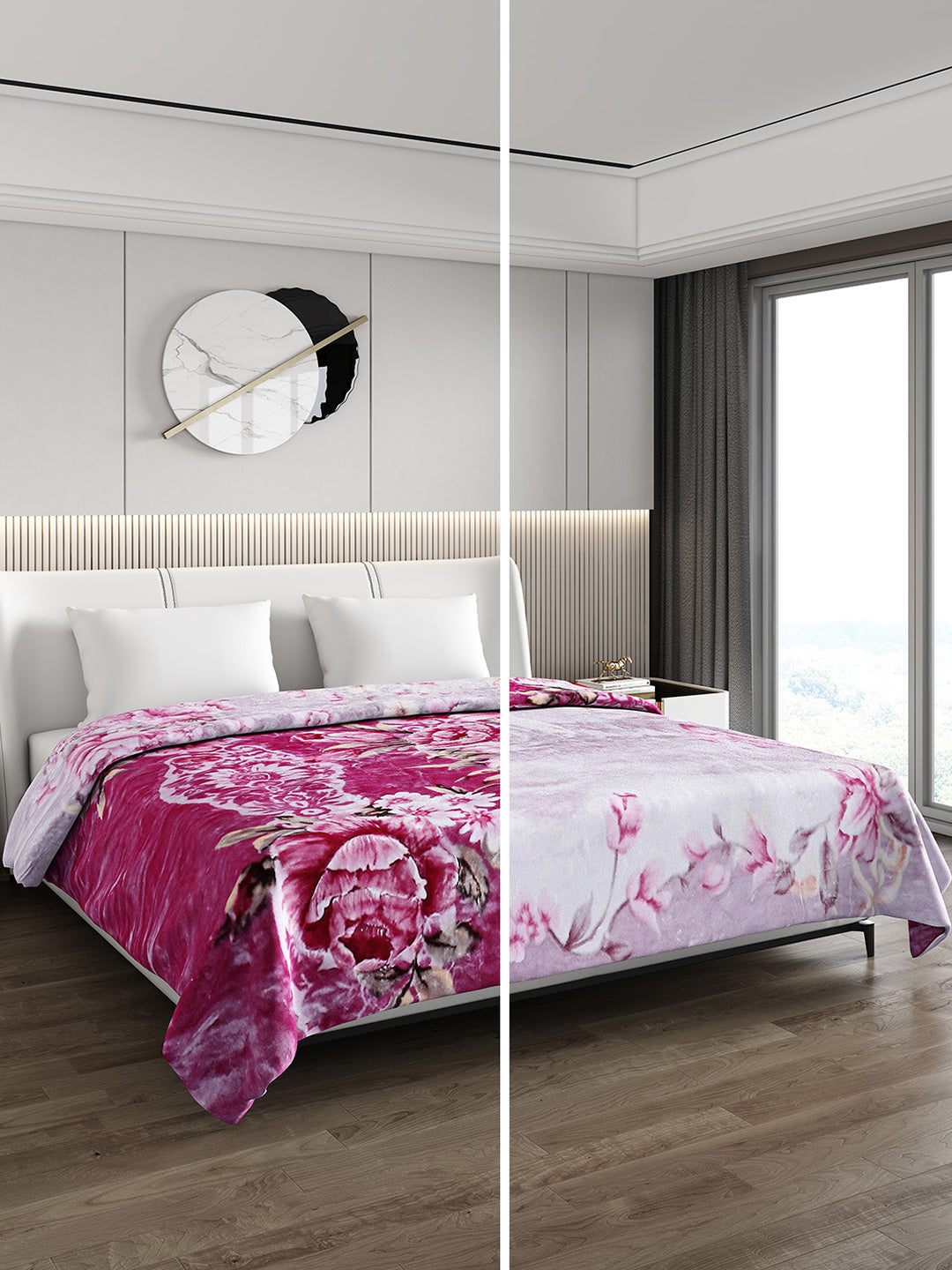 Printed Double Bed Reversible Blanket 2 Ply, 757 GSM, 4 kg (Super Star)