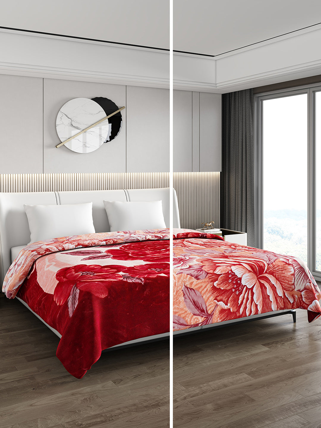 Printed Double Bed Reversible Blanket 2 Ply, 757 GSM, 4 kg (Super Star)
