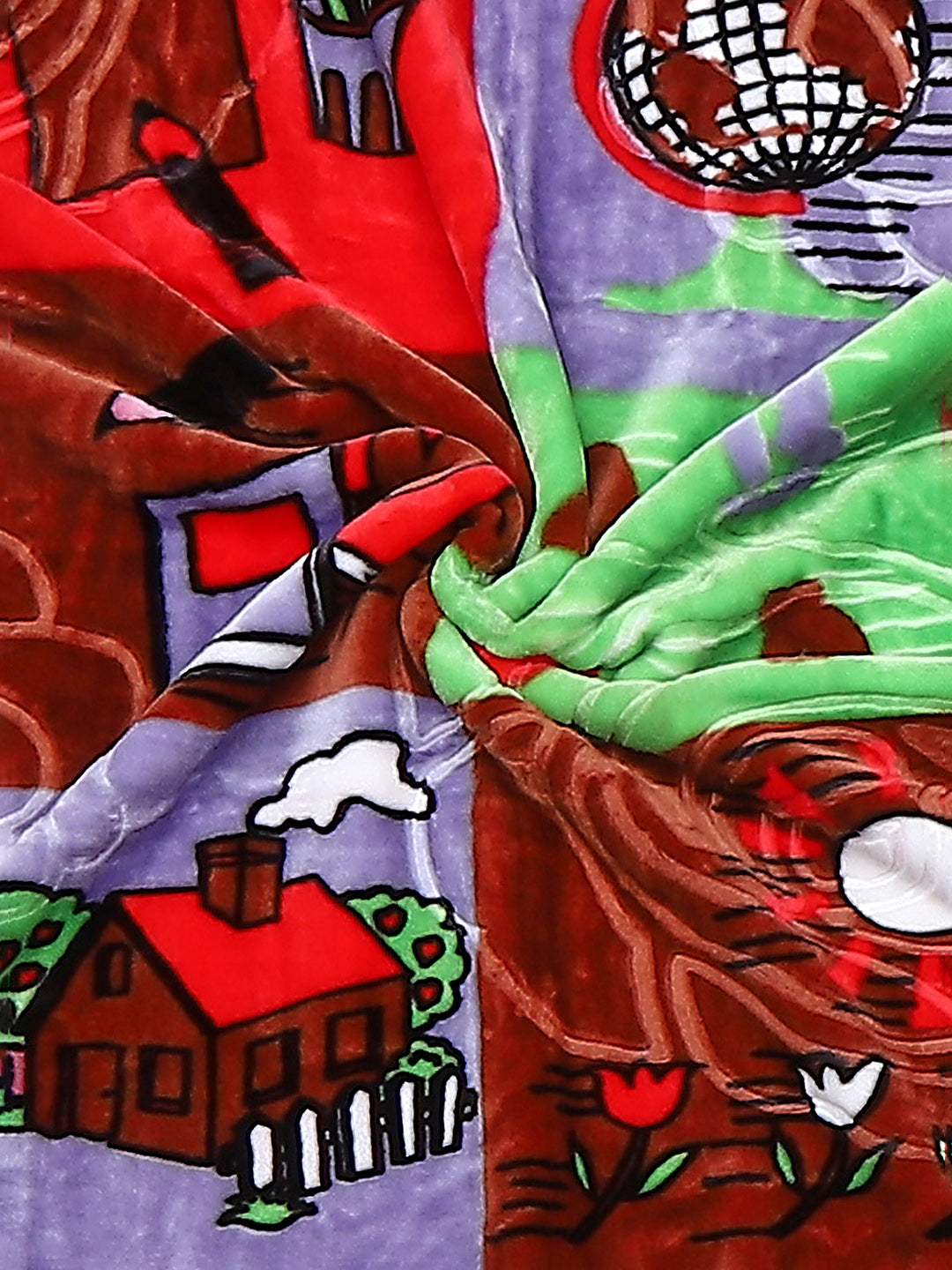 Printed Baby Blanket For Winter 1 Ply, 625 GSM, Weight 0.55 kg (Toddler)