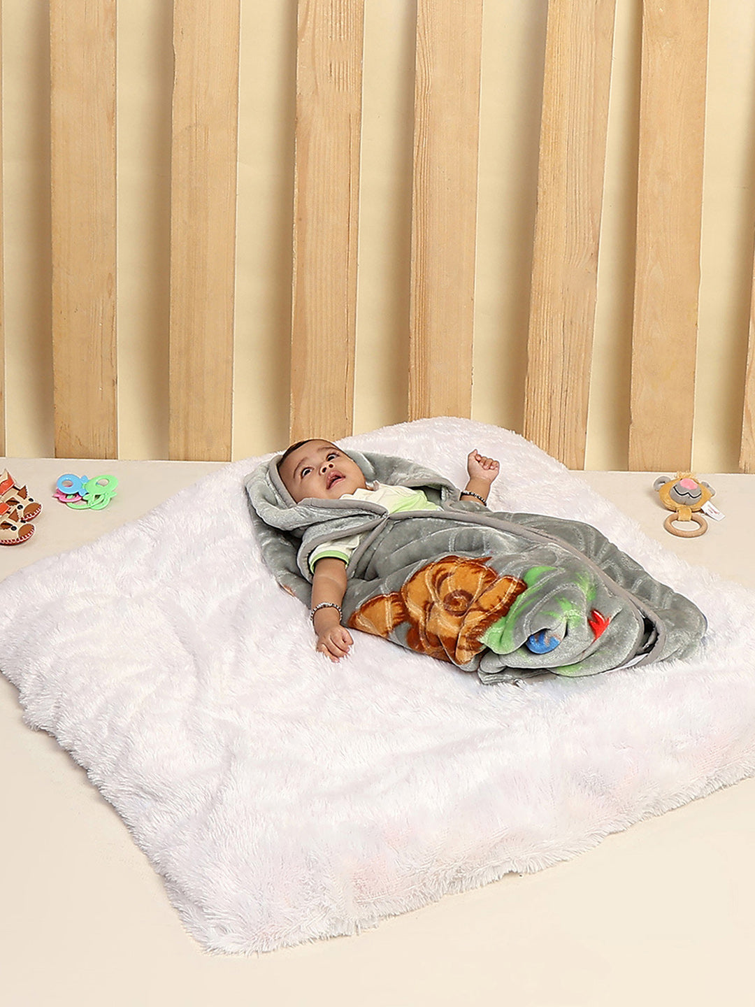 Printed Baby Blanket For Winter 1 Ply, 625 GSM, Weight 0.55 kg (Toddler)