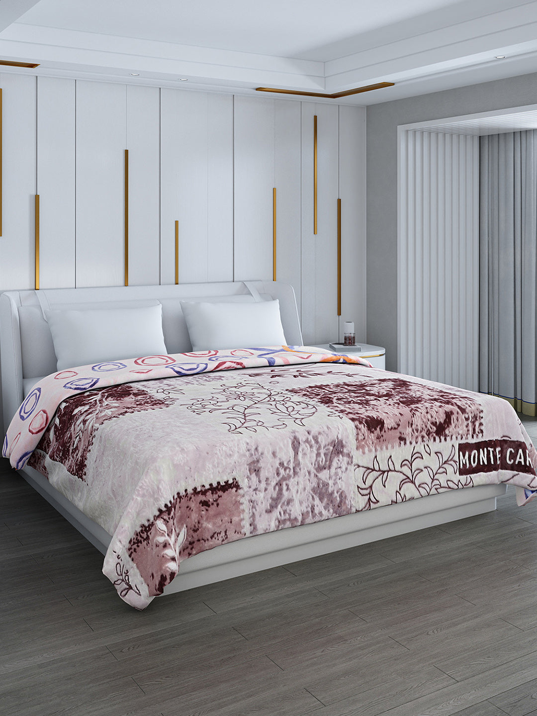 Printed Double Bed Reversible Blanket 2 Ply, 853 GSM, 4.5 kg (Tohfa)