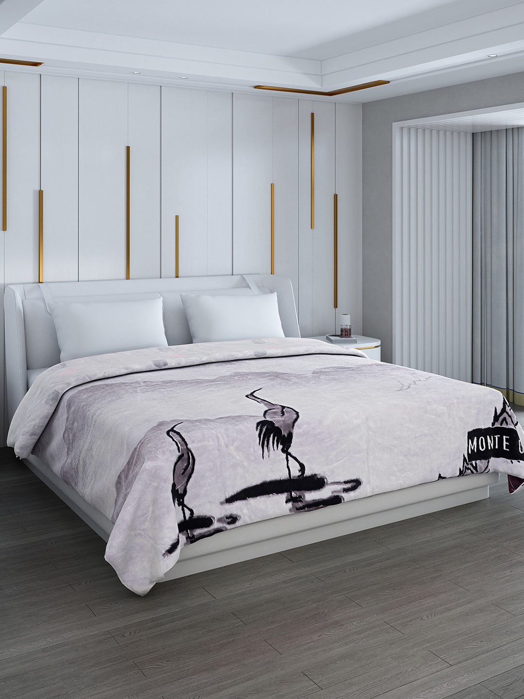 Printed Double Bed Reversible Blanket 2 Ply, 853 GSM, 4.5 kg (Tohfa)