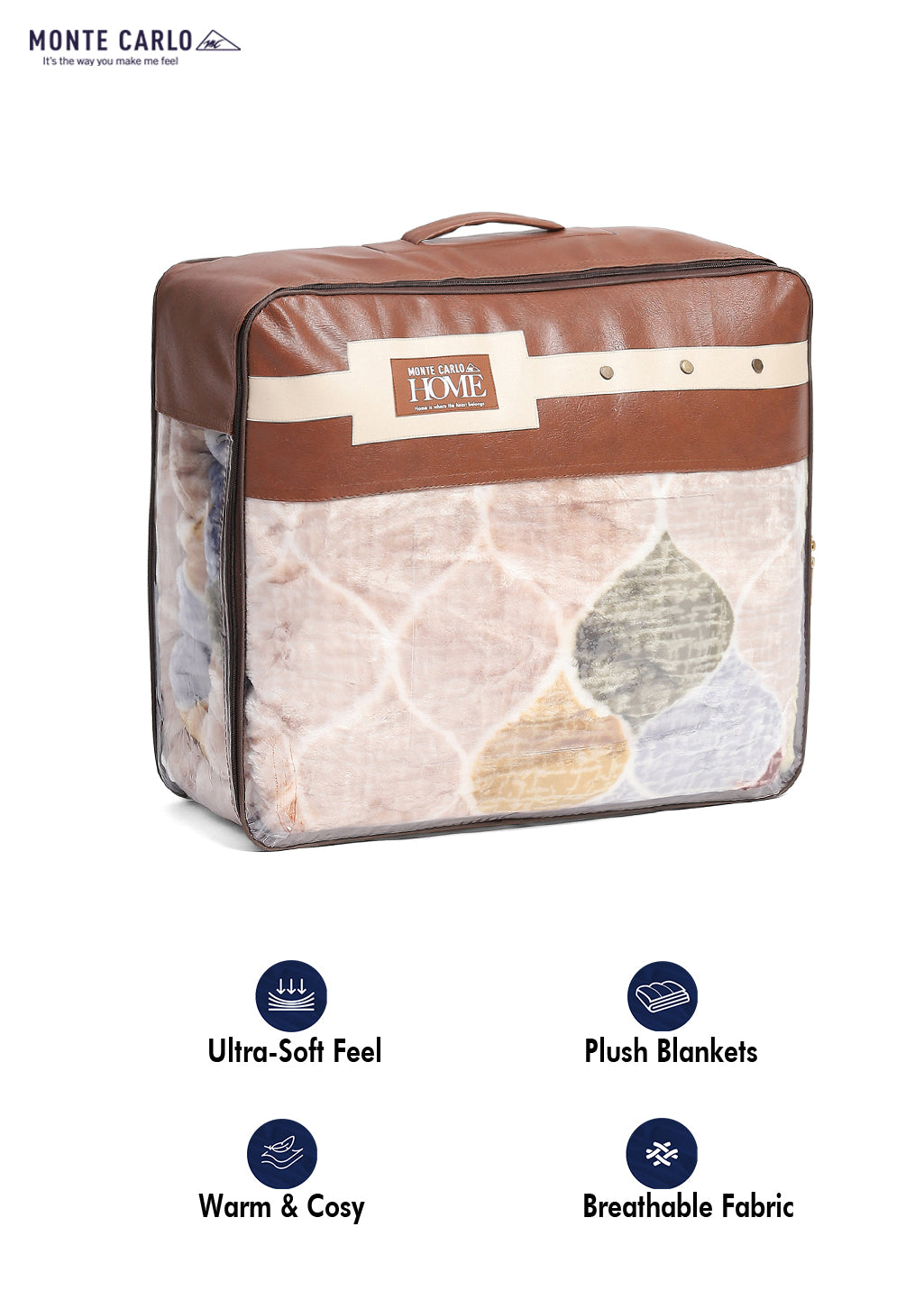 Printed Double Bed Reversible Blanket 2 Ply, 853 GSM, 4.5 kg (Tohfa)