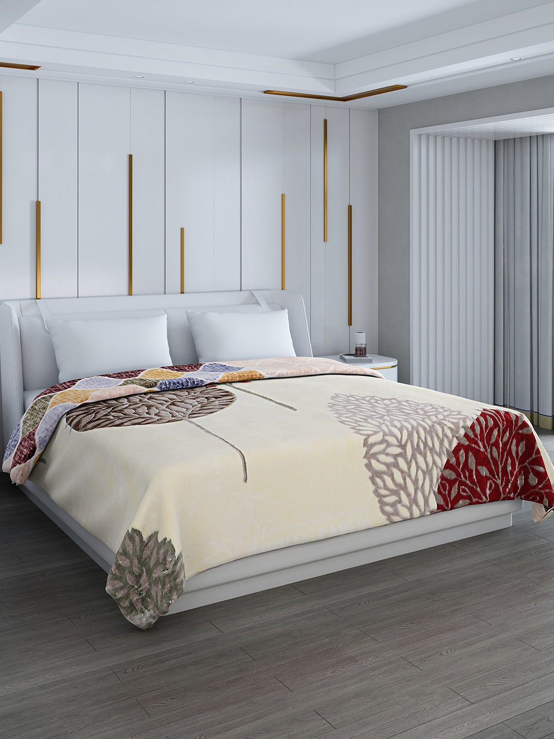 Printed Double Bed Reversible Blanket 2 Ply, 853 GSM, 4.5 kg (Tohfa)