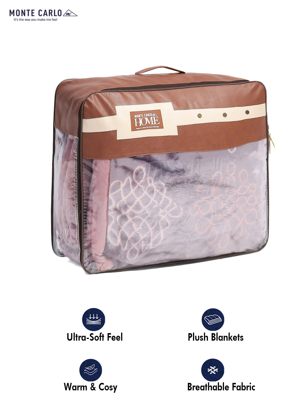 Printed Double Bed Reversible Blanket 2 Ply, 853 GSM, 4.5 kg (Tohfa)