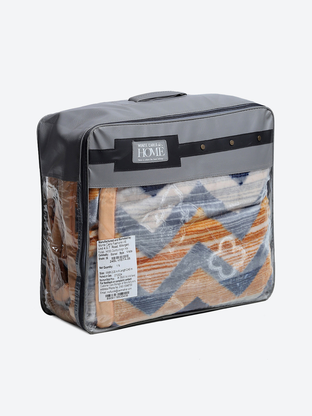 Printed Double Bed Reversible Blanket 2 Ply, 910 GSM, 4.8 kg (Vista)