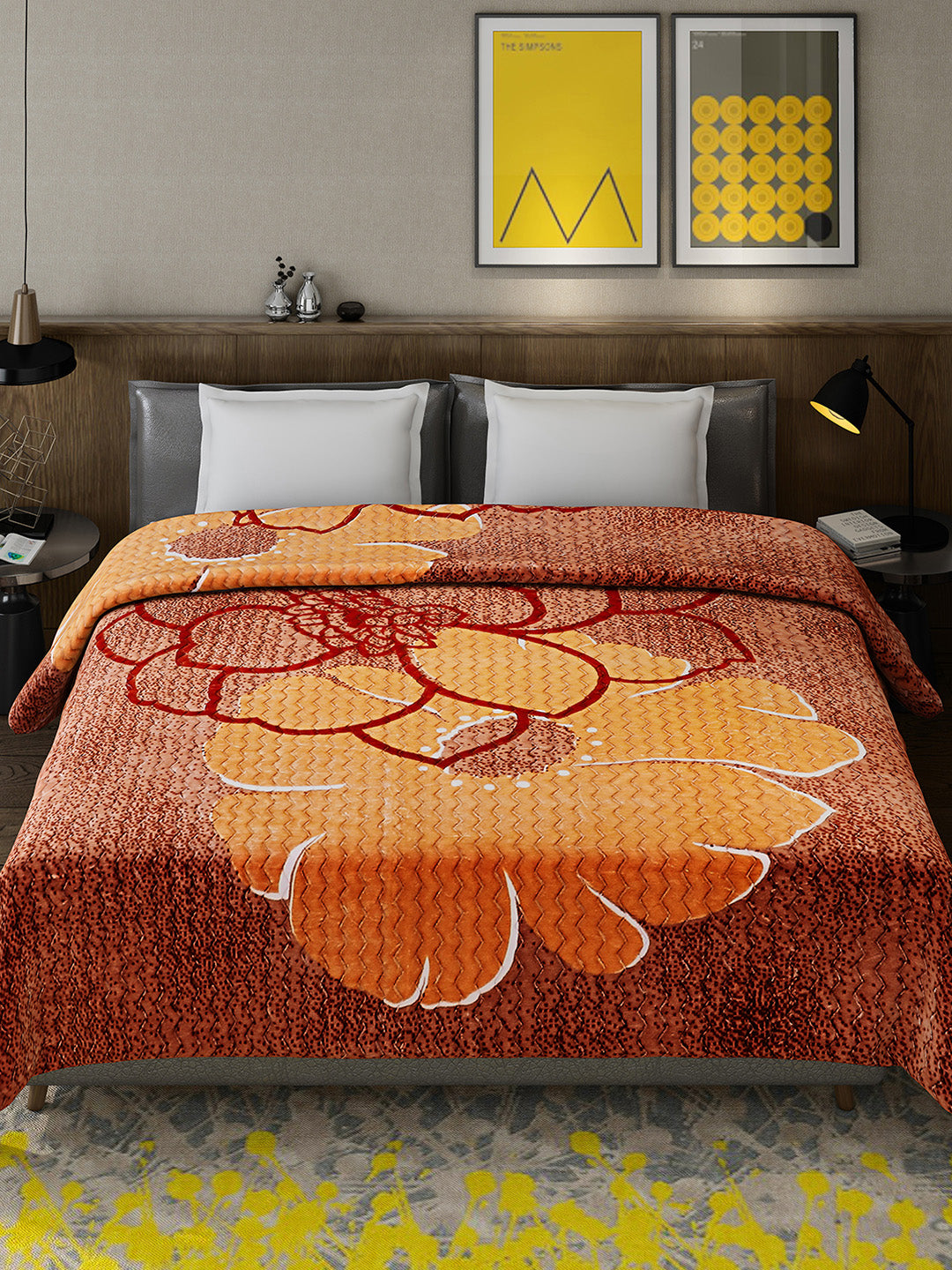 Printed Double Bed 795 GSM Blanket for Heavy Winter -2 Ply (Weight 4.2 kg)