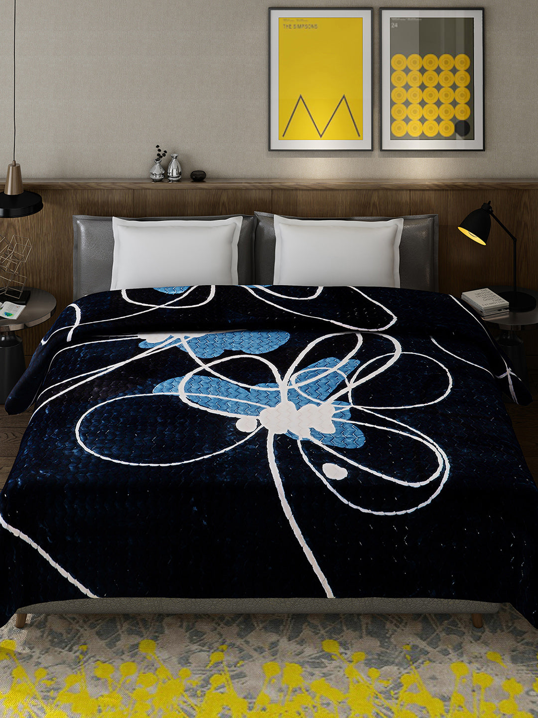 Printed Double Bed 795 GSM Blanket Waverly 2 Ply (Weight 4.2 kg)