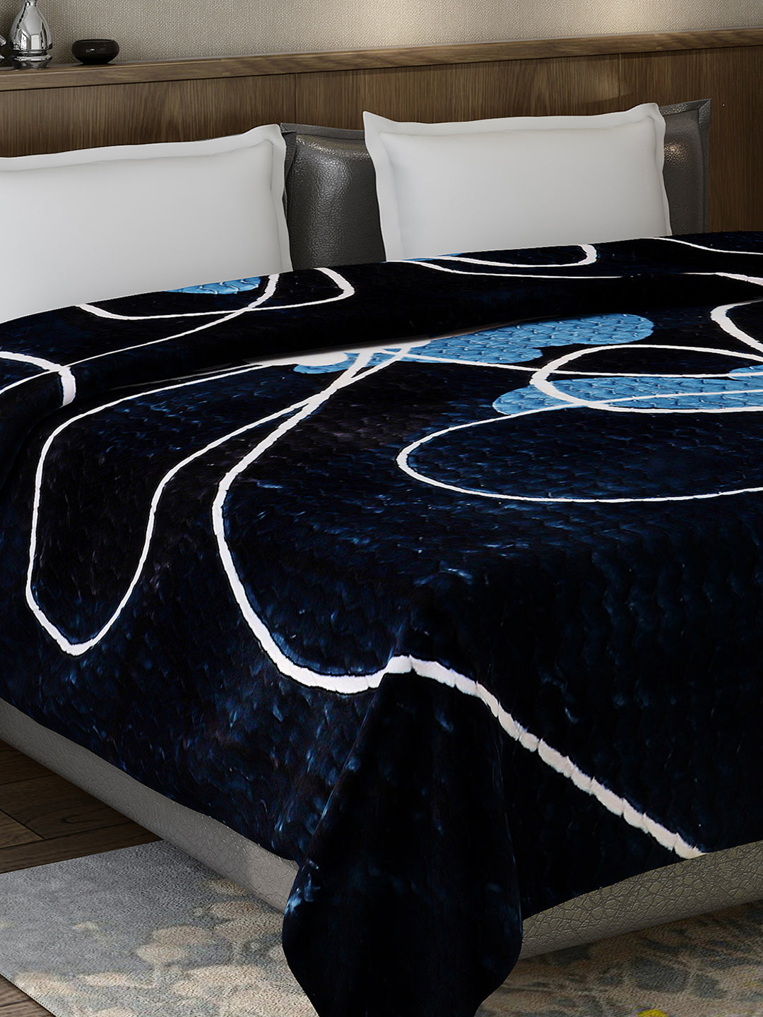 Printed Double Bed 795 GSM Blanket Waverly 2 Ply (Weight 4.2 kg)