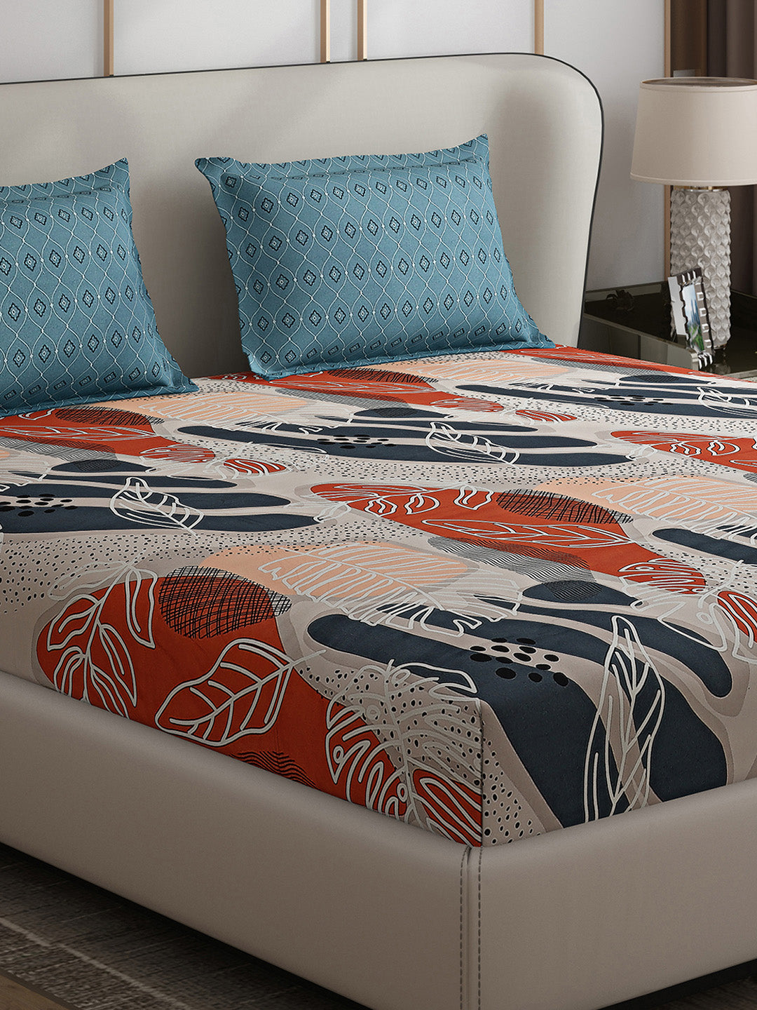 110 GSM Polyester Double Bed 1 Bedsheet with 2 Pillow Covers (Aromatic) - Updated - Updated - Updated