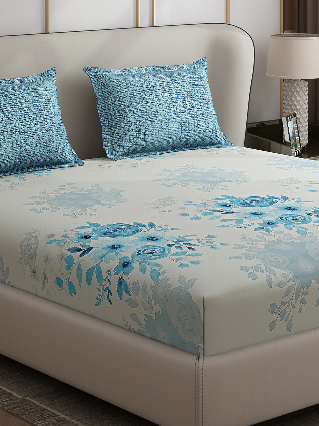 110 GSM Polyester Double Bed 1 Bedsheet with 2 Pillow Covers (Aromatic) - Updated - Updated - Updated