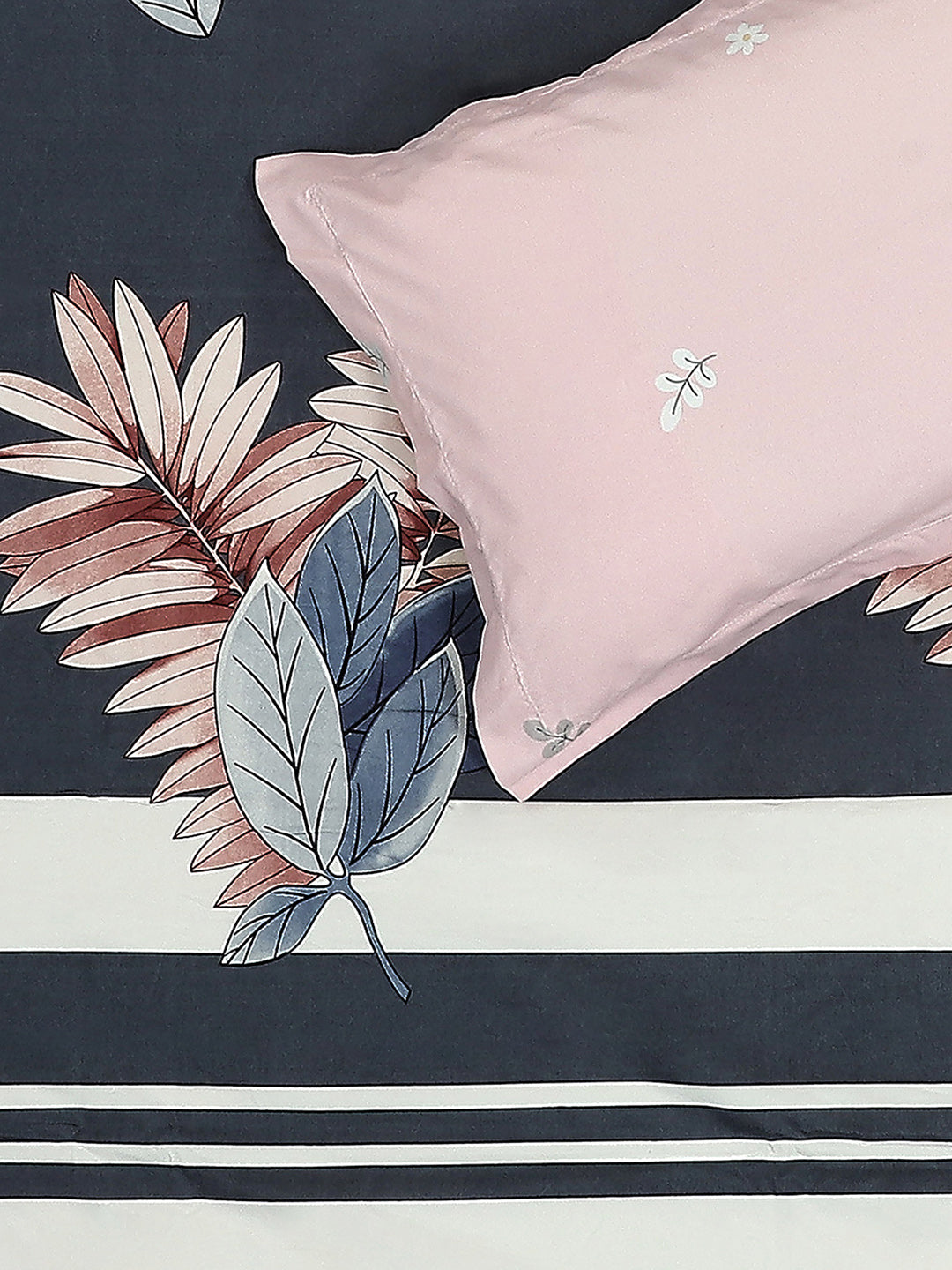 110 GSM Polyester Double Bed 1 Bedsheet with 2 Pillow Covers (Aromatic) - Updated - Updated - Updated