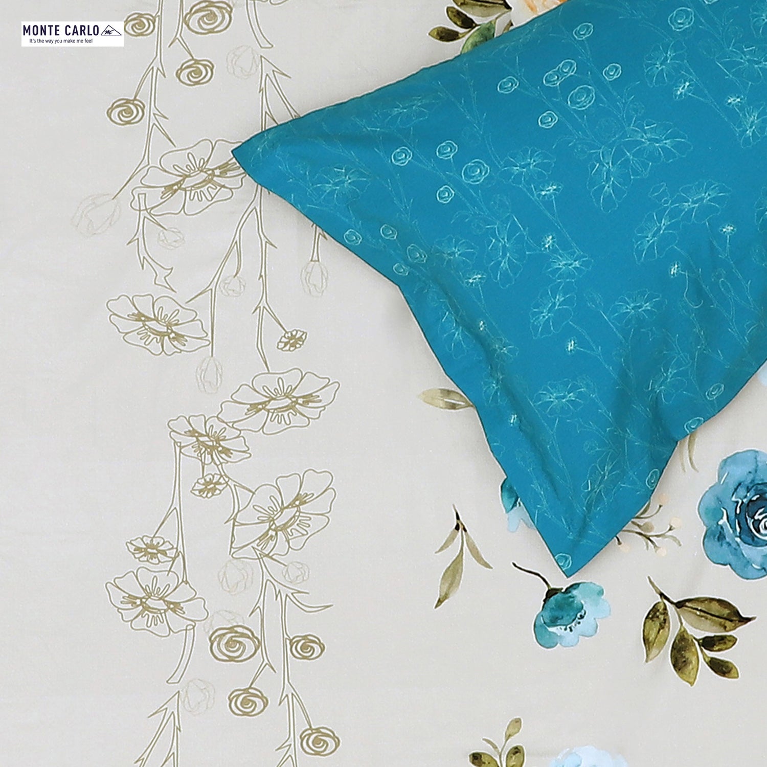 300 TC Cotton Double Bedsheet with 2 Pillow Covers