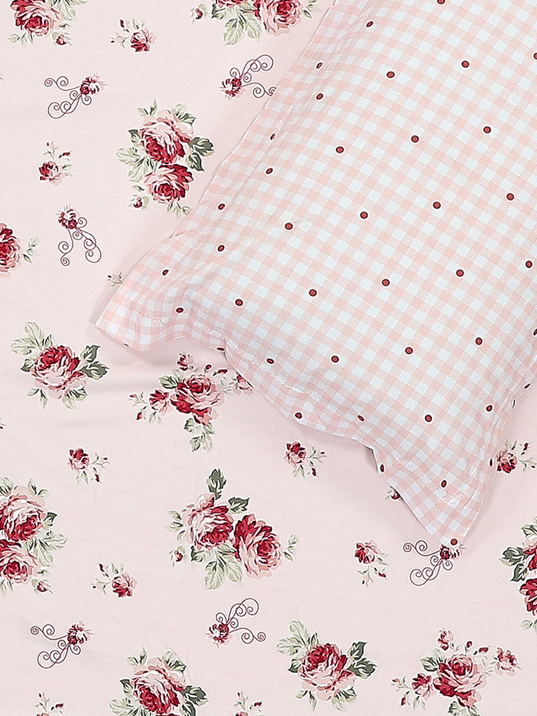 130 GSM Polyester Double Bed 1 Bedsheet with 2 Pillow Covers (Edmond)