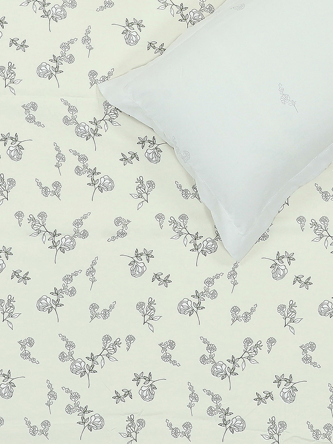 130 GSM Polyester Double Bed 1 Bedsheet with 2 Pillow Covers (Edmond)