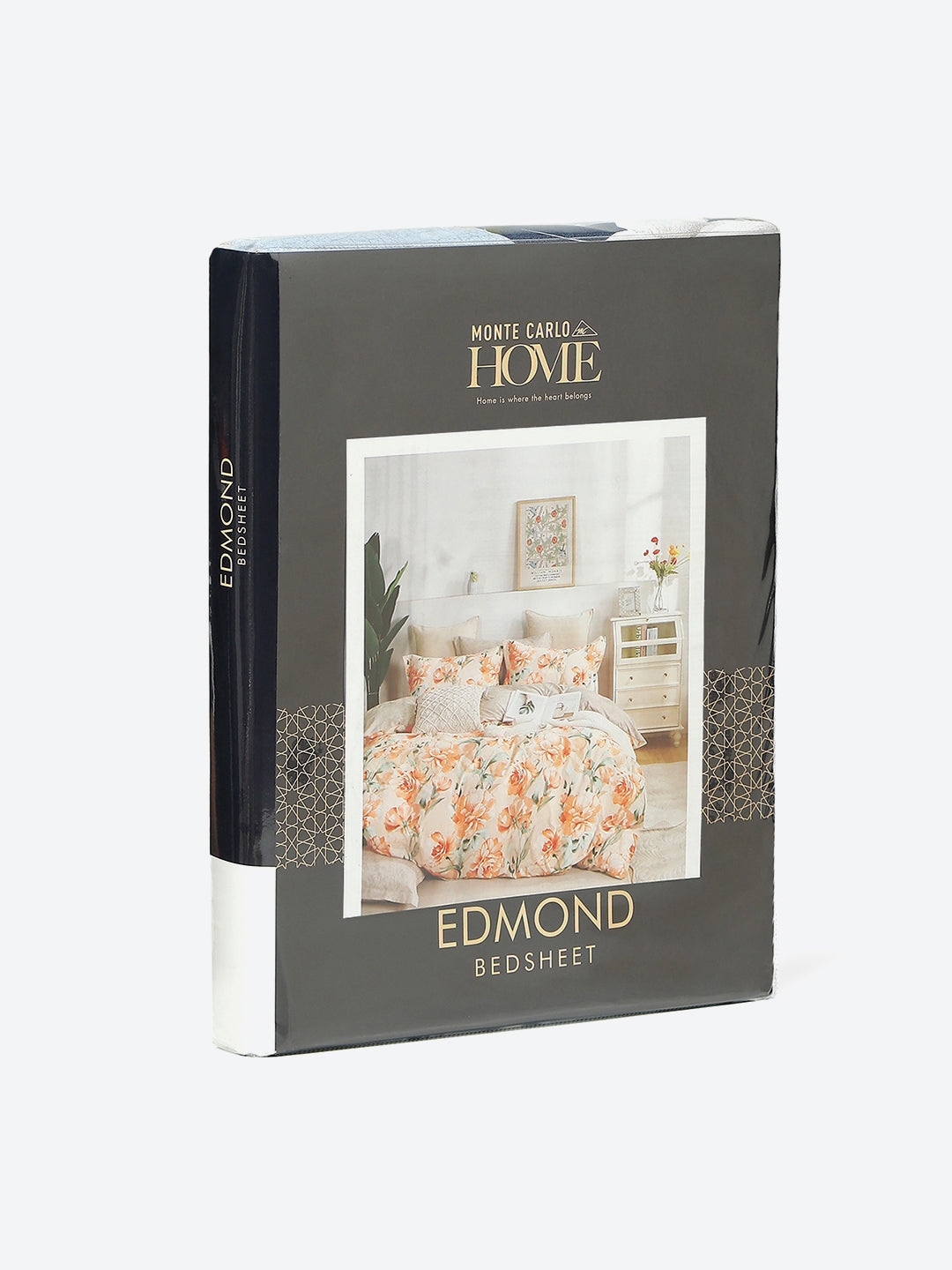 130 GSM Polyester Double Bed 1 Bedsheet with 2 Pillow Covers (Edmond)