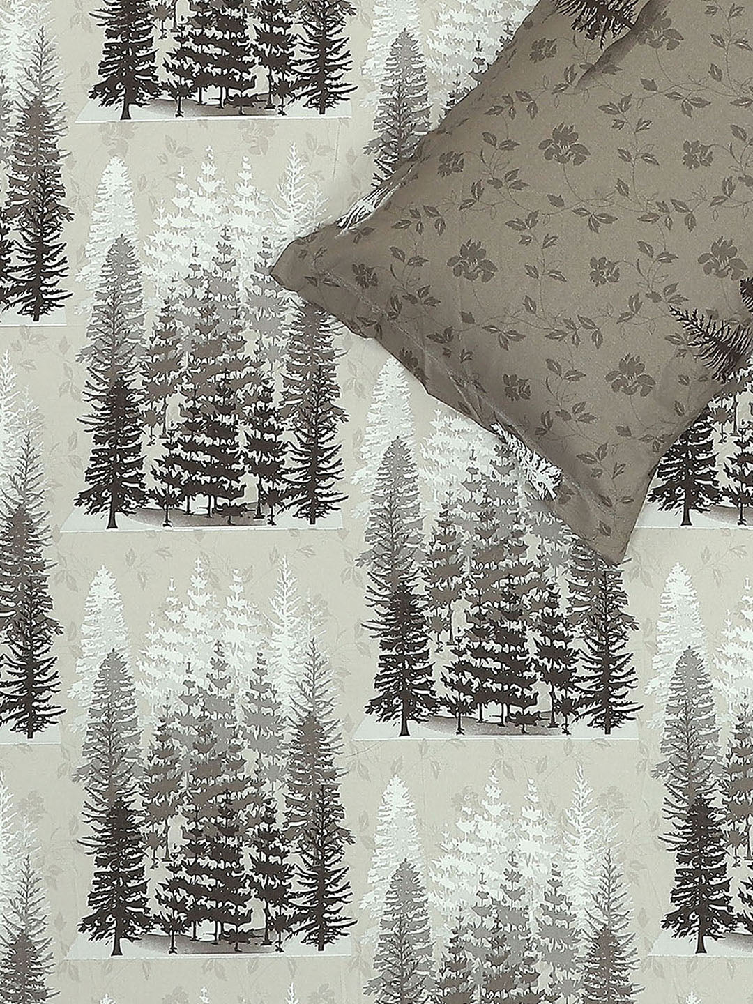 130 GSM Polyester Double Bed 1 Bedsheet with 2 Pillow Covers (Edmond)