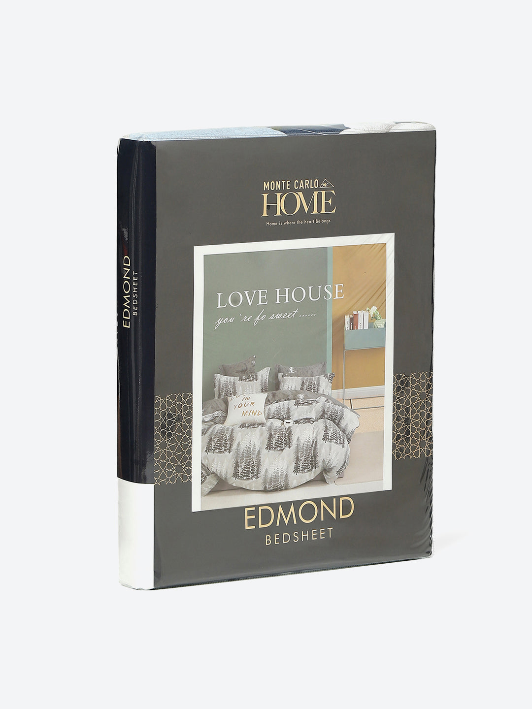 130 GSM Polyester Double Bed 1 Bedsheet with 2 Pillow Covers (Edmond)