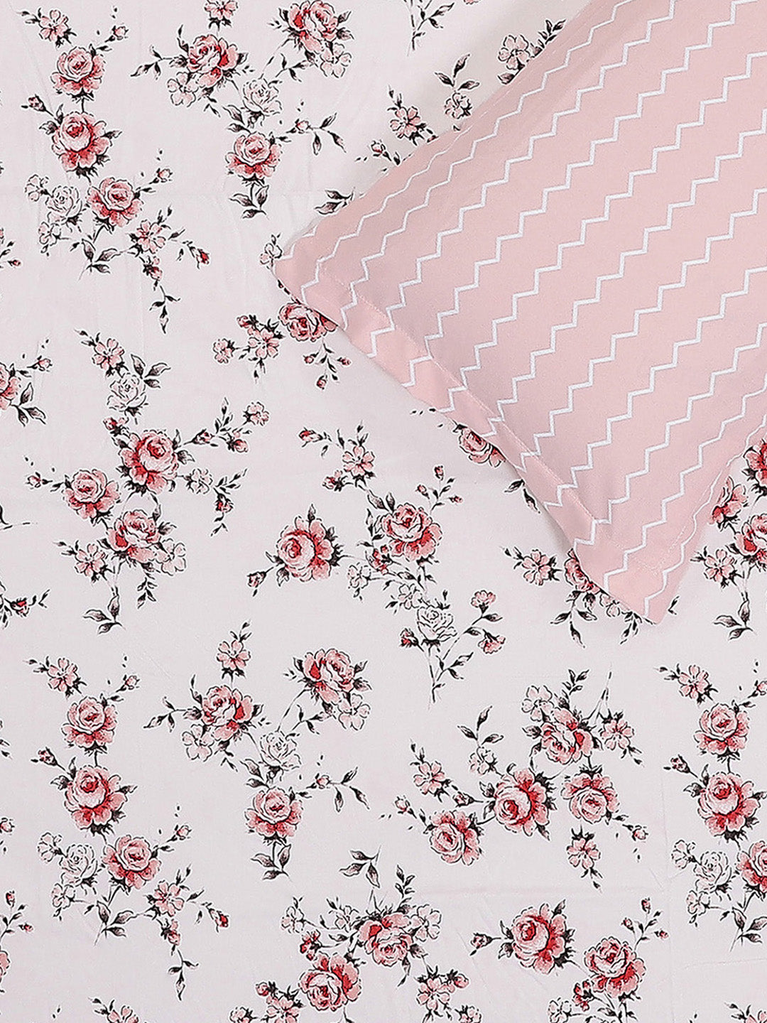 130 GSM Polyester Double Bed 1 Bedsheet with 2 Pillow Covers (Edmond)