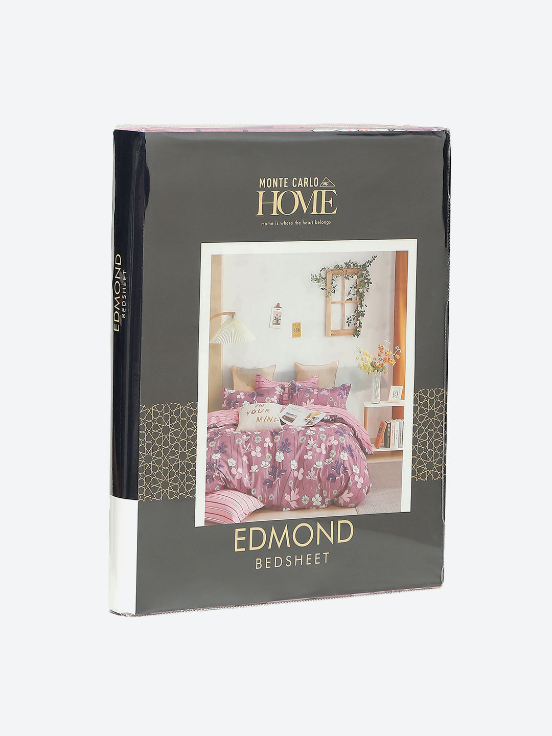 130 GSM Polyester Double Bed 1 Bedsheet with 2 Pillow Covers (Edmond)