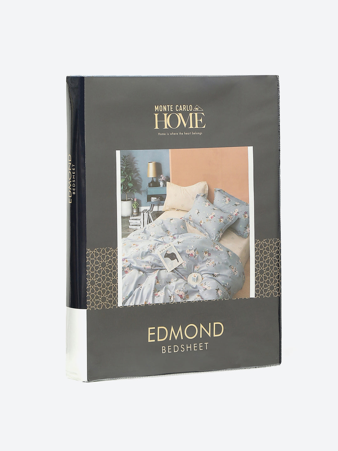 130 GSM Polyester Double Bed 1 Bedsheet with 2 Pillow Covers (Edmond)