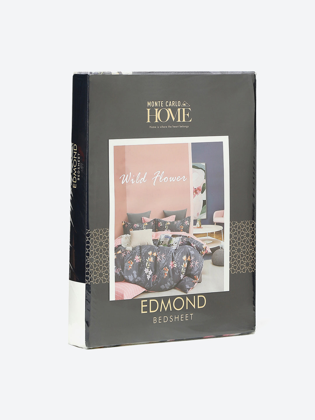 130 GSM Polyester Double Bed 1 Bedsheet with 2 Pillow Covers (Edmond)