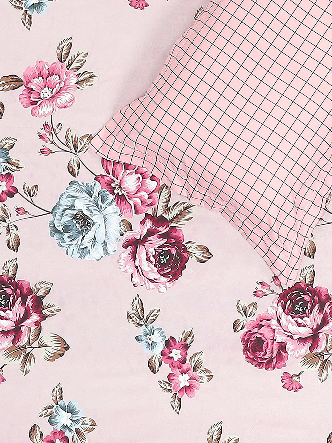 130 GSM Polyester Double Bed 1 Bedsheet with 2 Pillow Covers (Edmond)