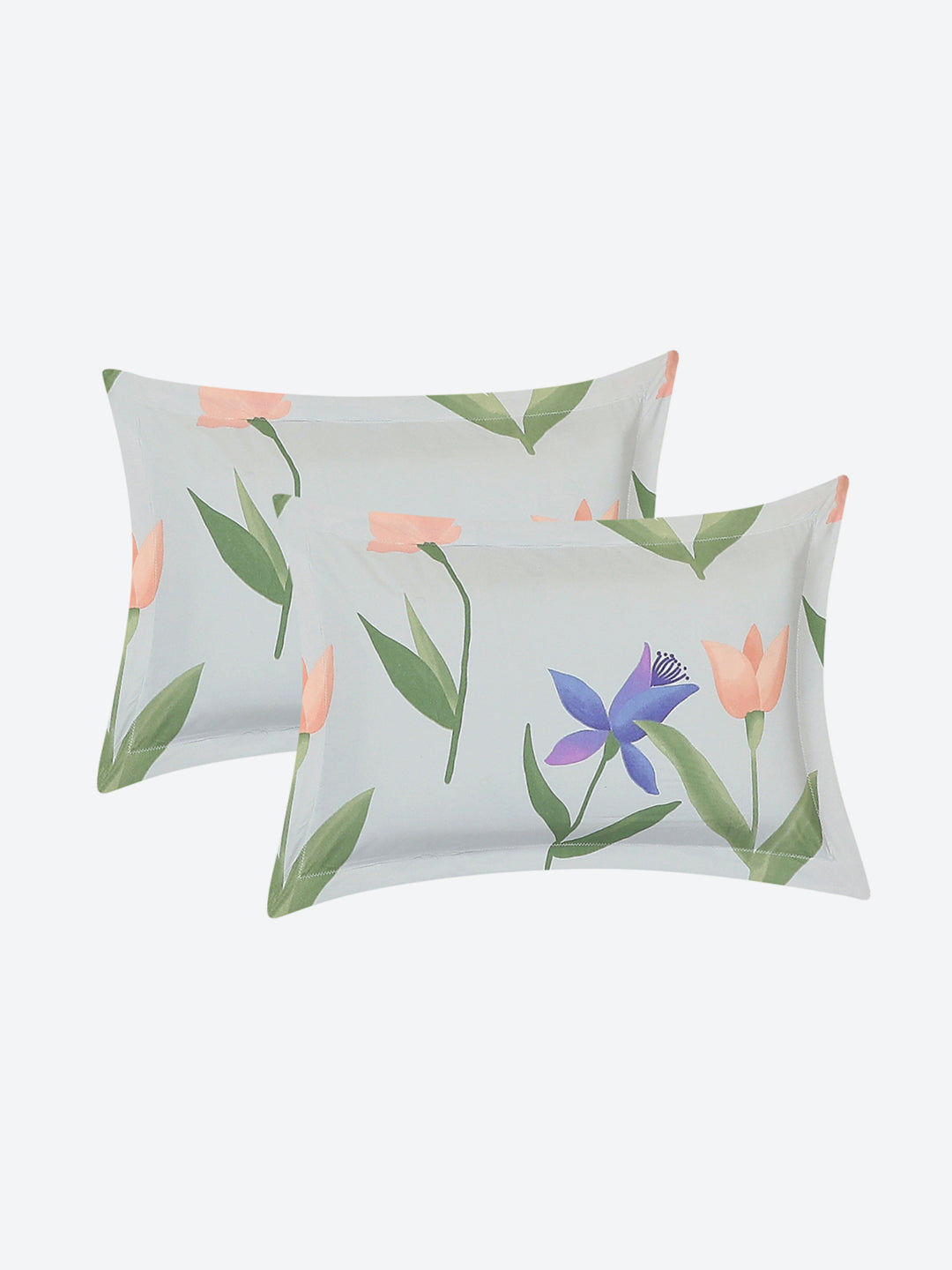 130 GSM Polyester Double Bed 1 Bedsheet with 2 Pillow Covers (Edmond)