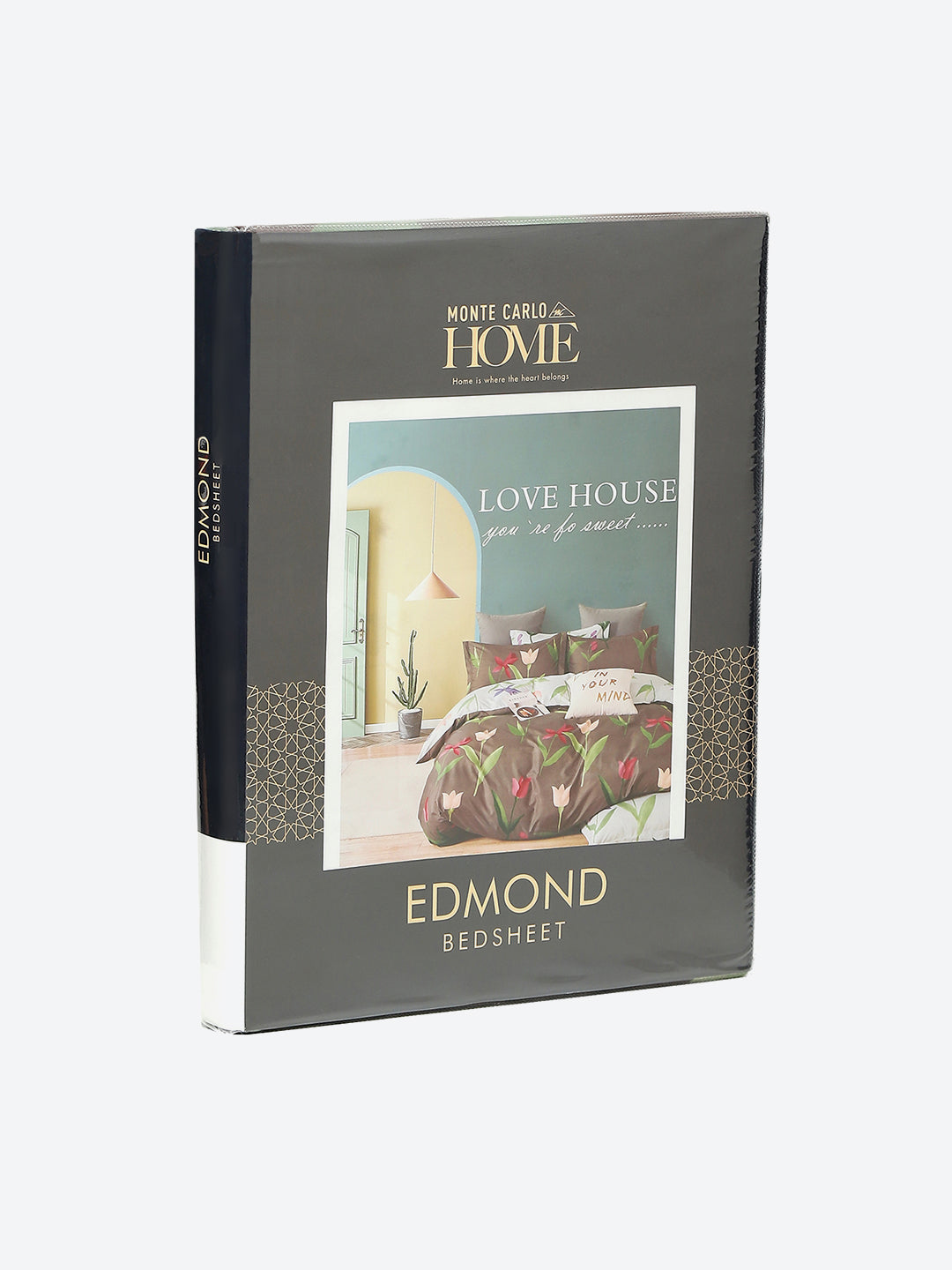 130 GSM Polyester Double Bed 1 Bedsheet with 2 Pillow Covers (Edmond)