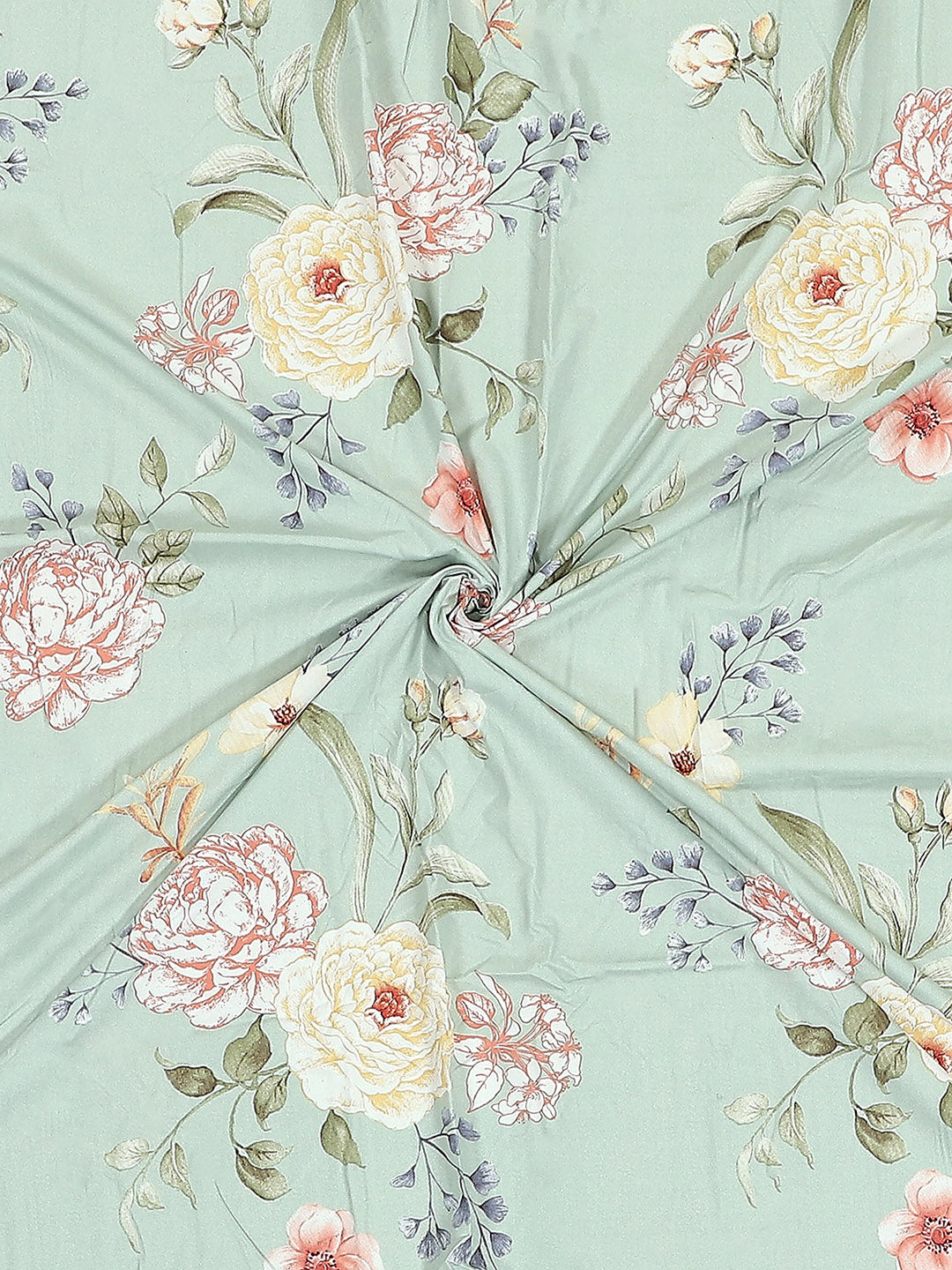 130 GSM Polyester Double Bed 1 Bedsheet with 2 Pillow Covers (Edmond)