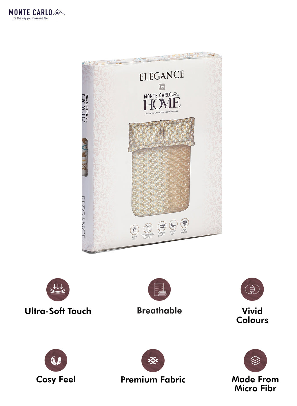 104 TC Cotton Double Bedsheet with 2 Pillow Covers - Updated - Updated