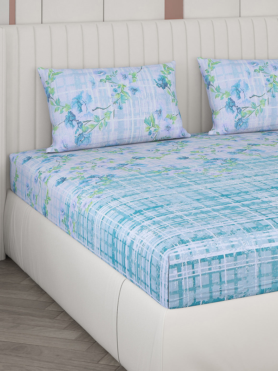 104 TC Cotton Double Bedsheet with 2 Pillow Covers - Updated - Updated - Updated